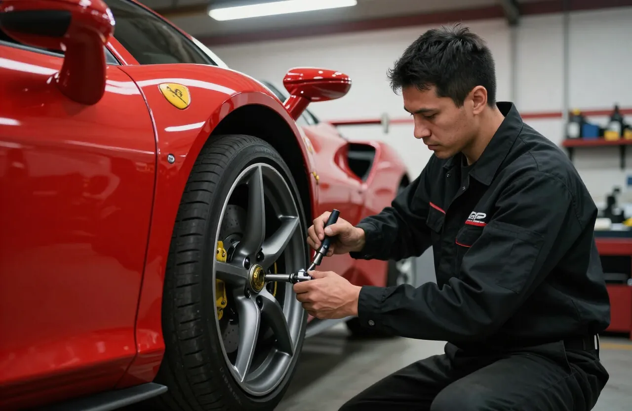 VA Motorsport technician at work